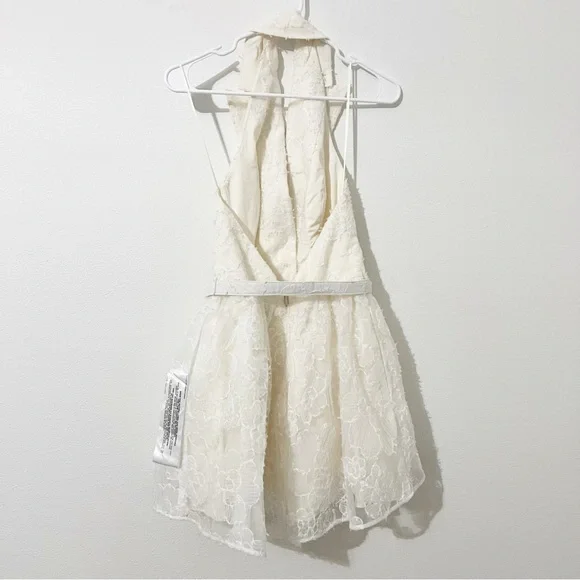 NWT Dress The Population Saxon X Lace Collared Dress White Anthropologie Small - Picture 7 of 8